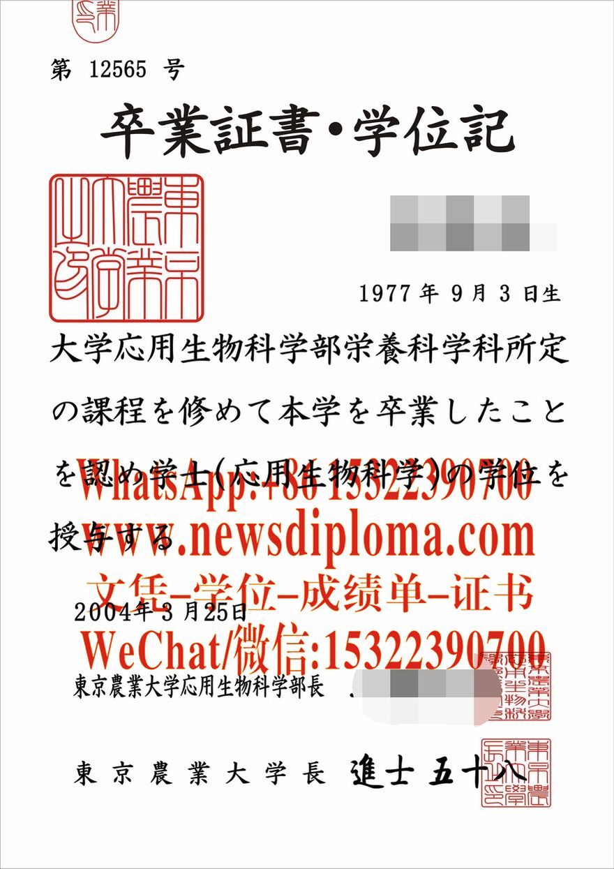 东京农业大学毕业证学位记怎么仿制