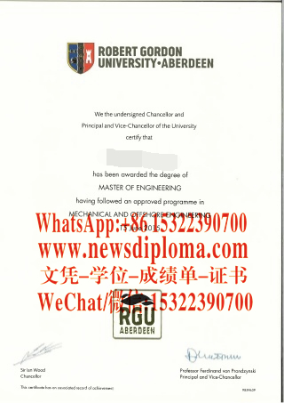 做个罗伯特戈登大学毕业证文凭证书